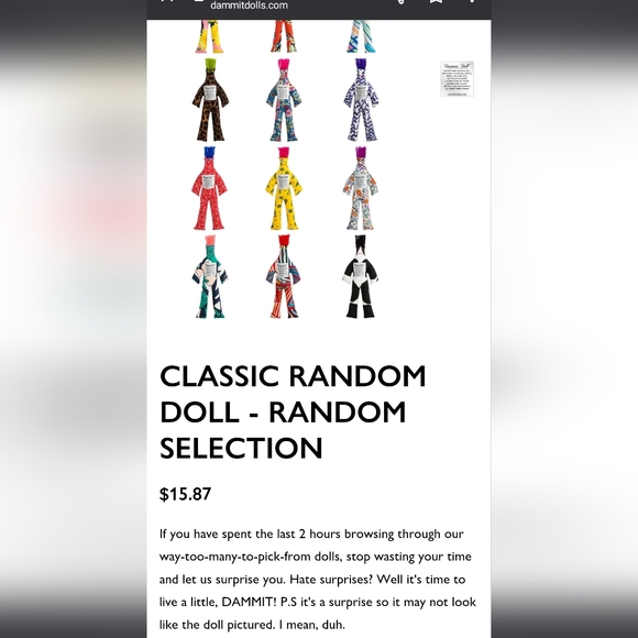 Classic Dammit Doll Yellow Poppy Flower - Picture 4 of 4